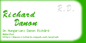 richard danon business card